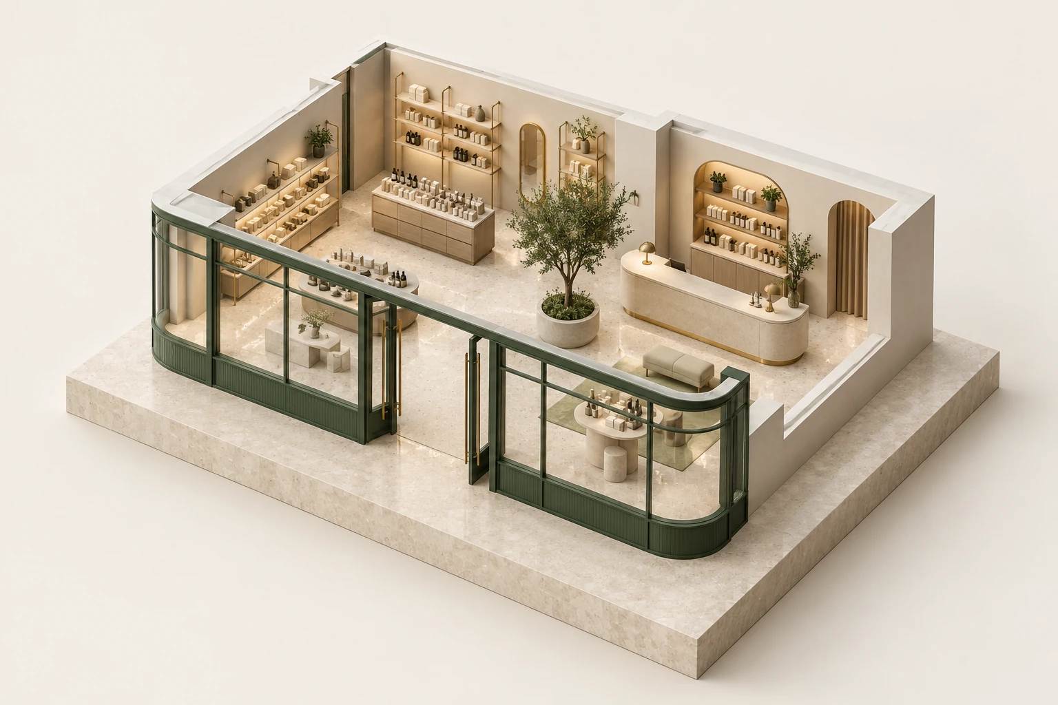 Maquette architecturale d’un local commercial